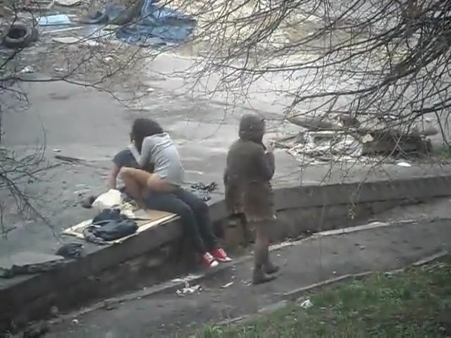 Подсмотренный секс с уличной проституткой